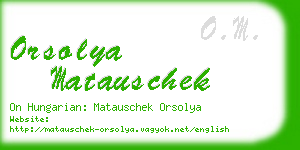 orsolya matauschek business card